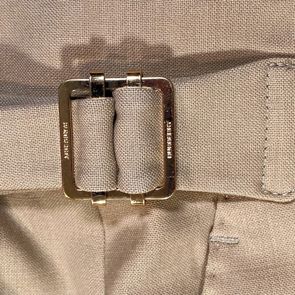 BURBERRY Ladies Tailored Tapered Wool Trousers In Honey - Picture 8 of 9